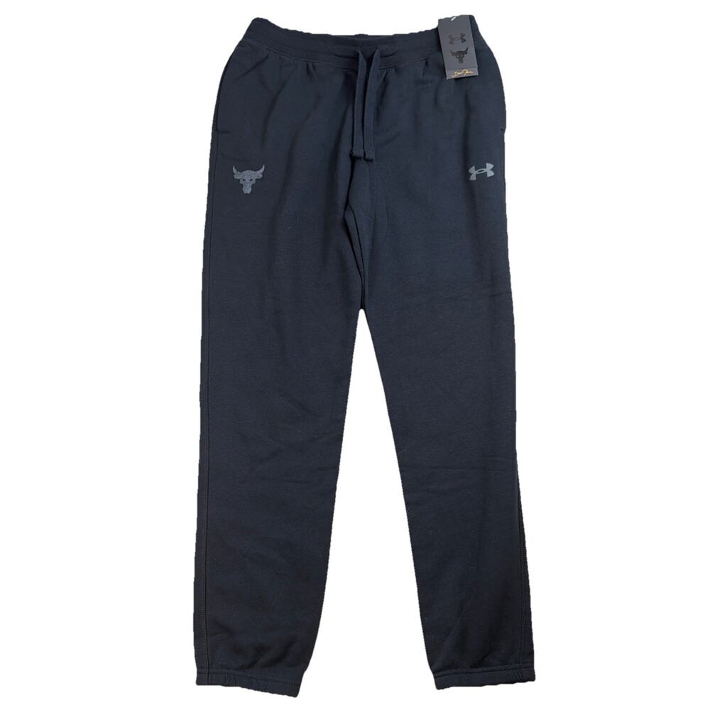 Under Armour Project Rock Jogger Youth X-Large Black Sweatpants LOOSE‎ Fit